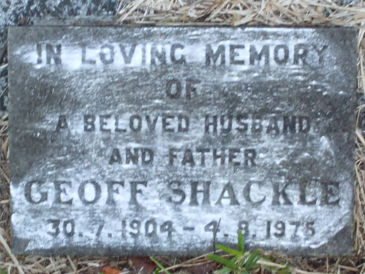 SHACKLE Geoff 1904-1975