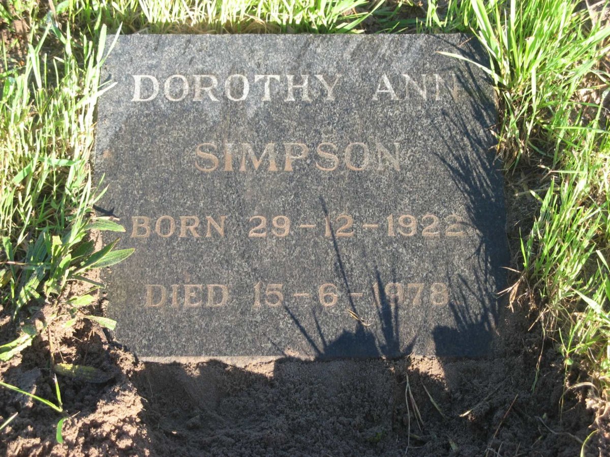 SIMPSON Dorothy Ann 1922-1978