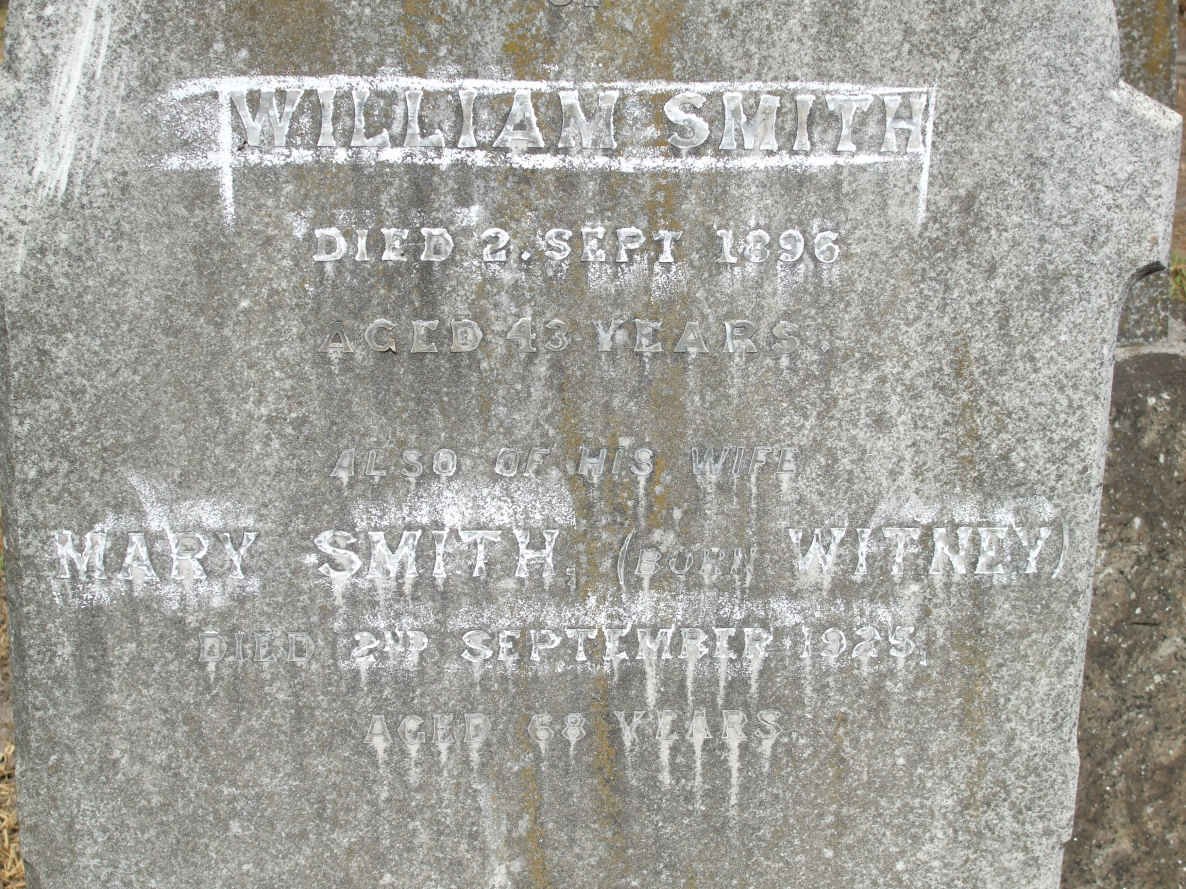 SMITH William -1896 &amp; Mary Witney -1925