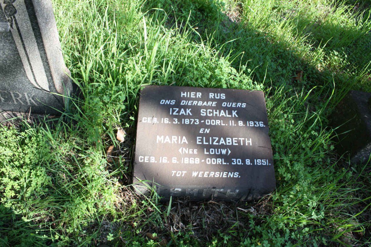 SMITH Izak Schalk 1873-1936 &amp; Maria Elizabeth LOUW 1868-1951