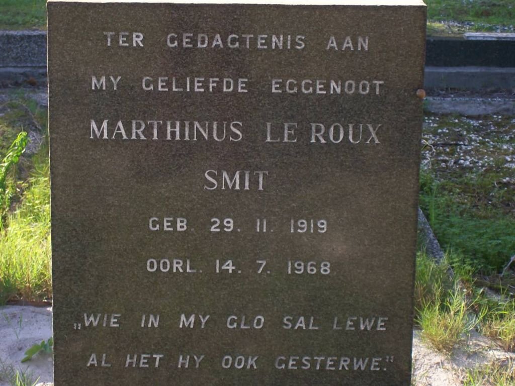 SMIT Marthinus Le Roux 1919-1968