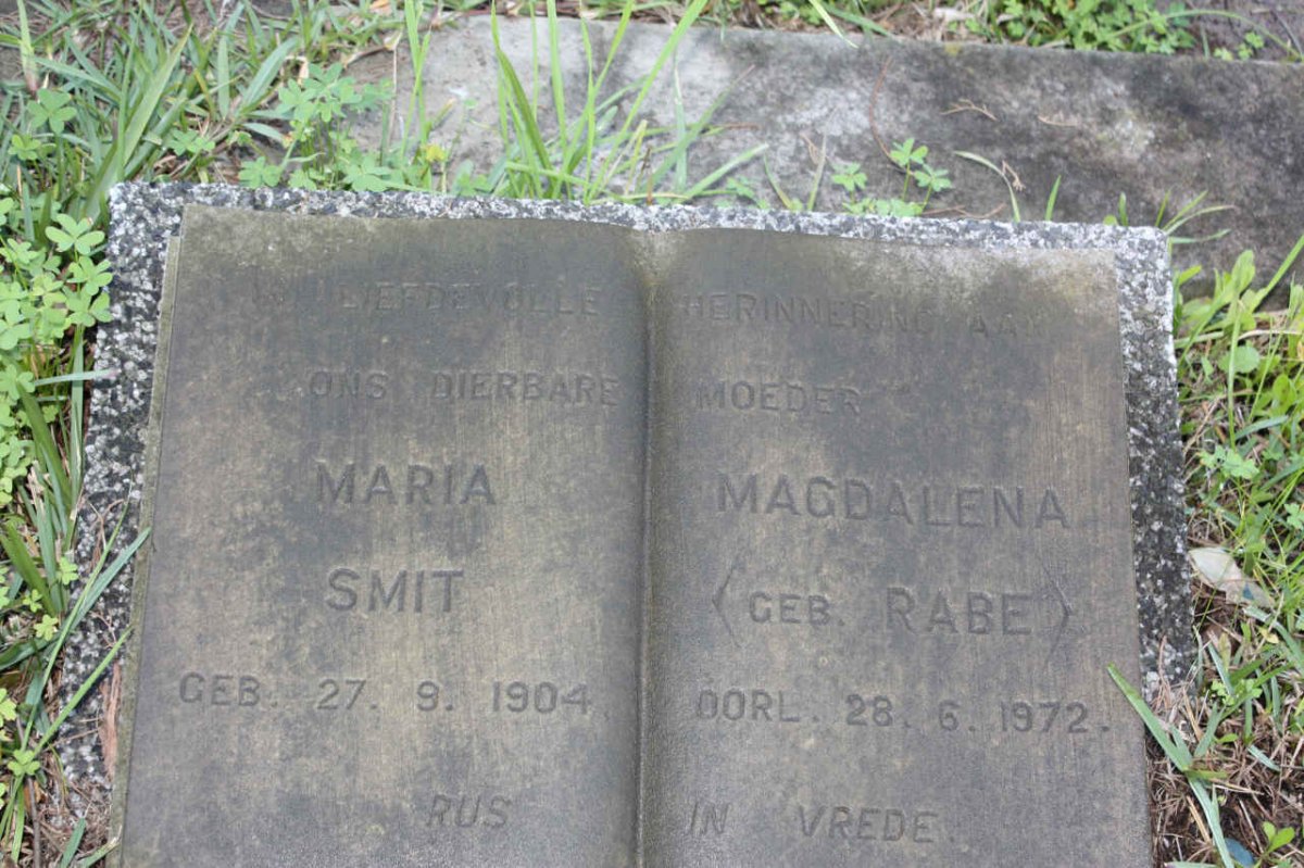 SMIT Maria Magdalena nee RABE 1904-1972
