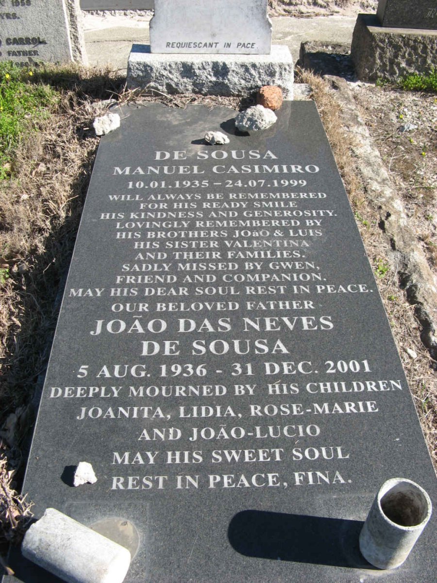 SOUSA Manuel Casimiro, de 1935-1999 :: SOUSA Joao das Neves, de 1936-2001