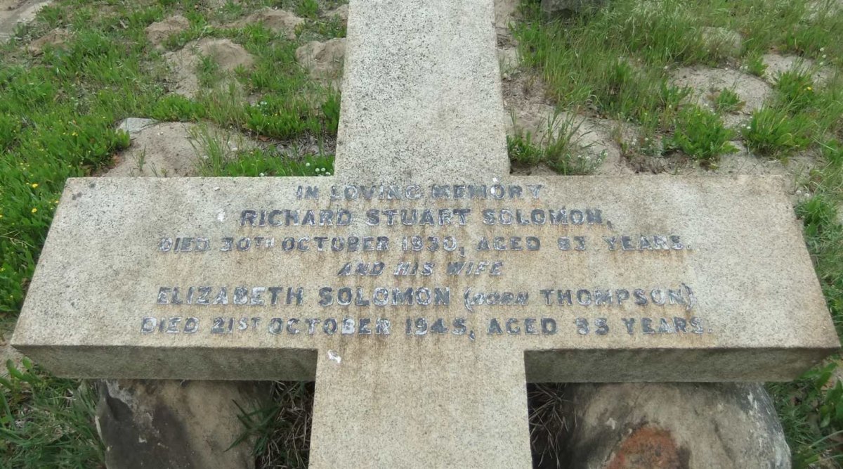 SOLOMON Richard Stuart -1930 &amp; Elizabeth THOMPSON -1945