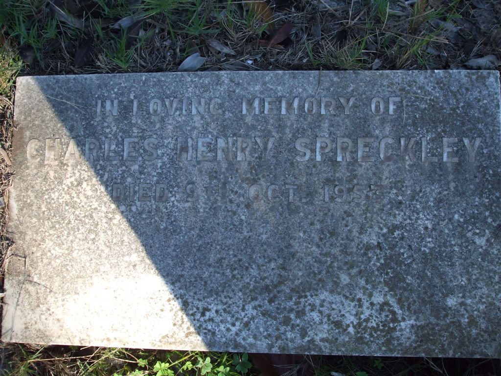 SPRECKLEY Charles Henry -1953