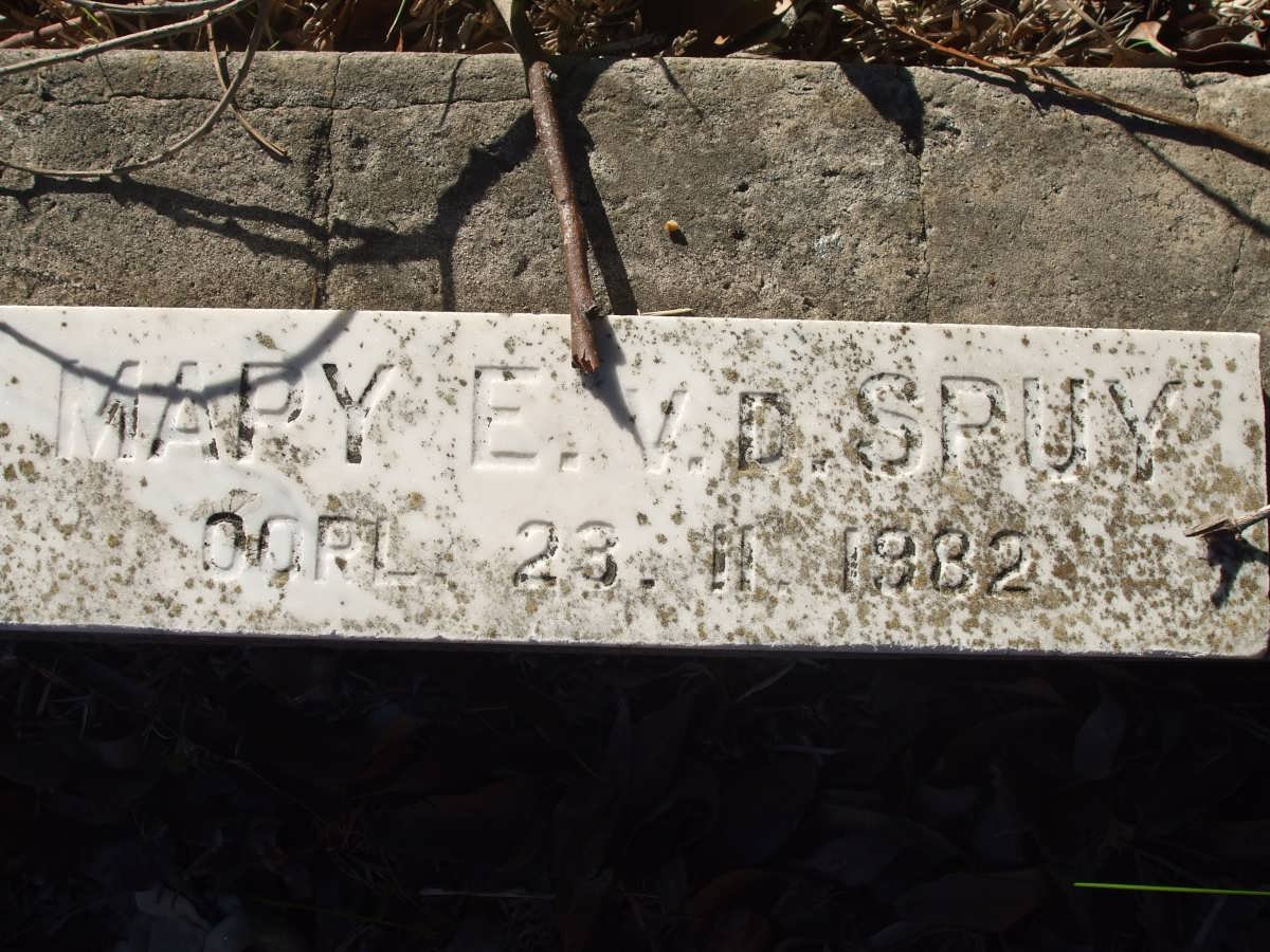 SPUY Mary E., v.d. -1982