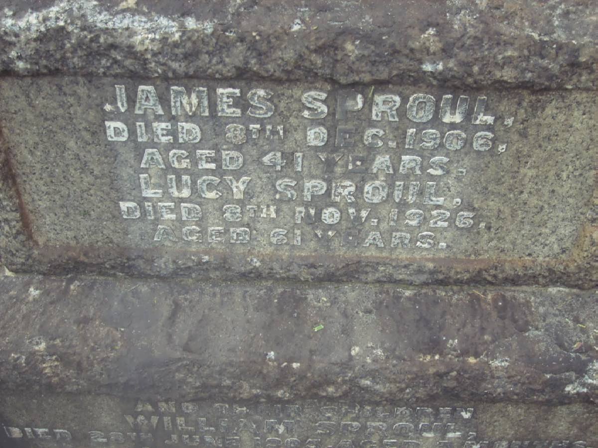 SPROUL James -1906 &amp; Lucy -1926