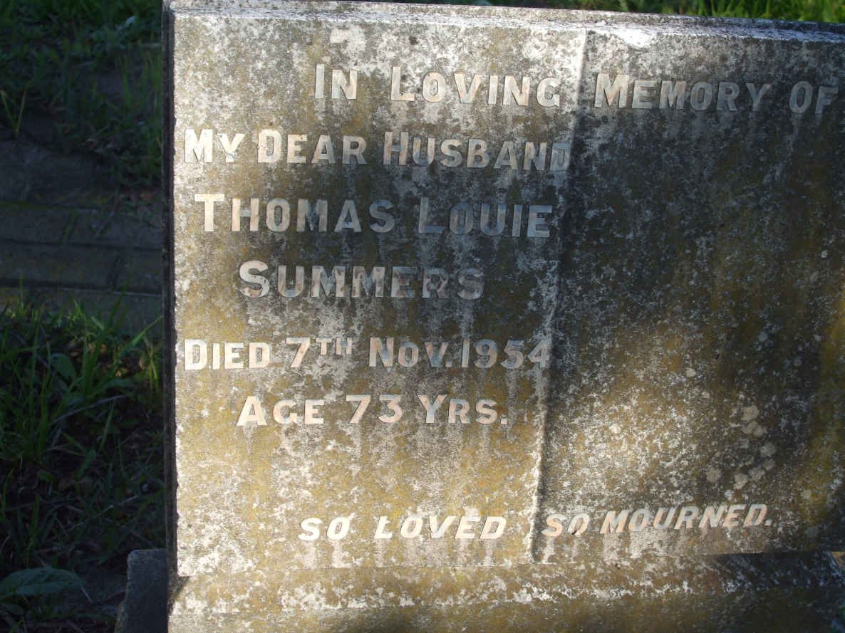 SUMMERS Thomas Louie -1954 