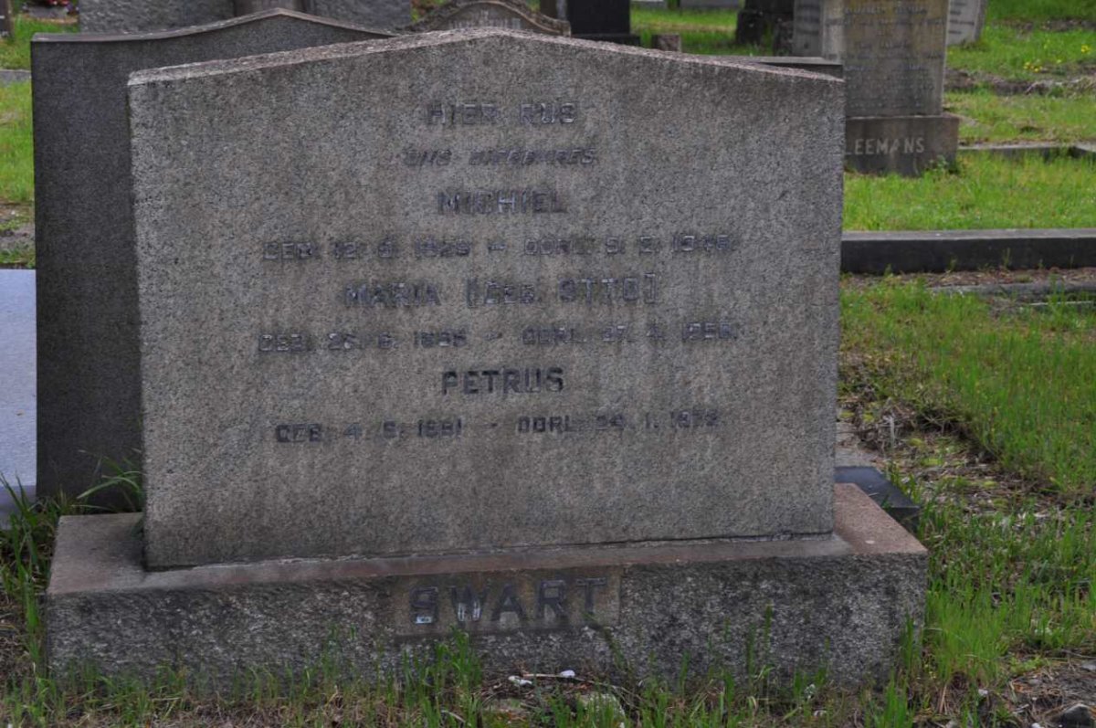 SWART Michiel 18??-194? &amp; Maria OTTO 18?5-1958 :: SWART Petrus 1881-1972