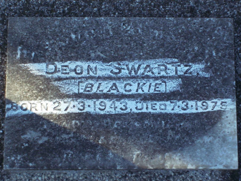 SWARTZ Deon  -1943 