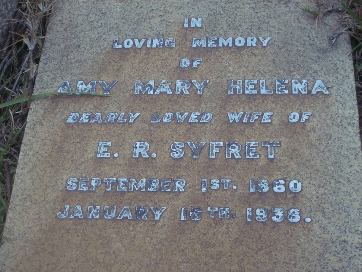 SYFRET Amy Mary Helena 1860-1938