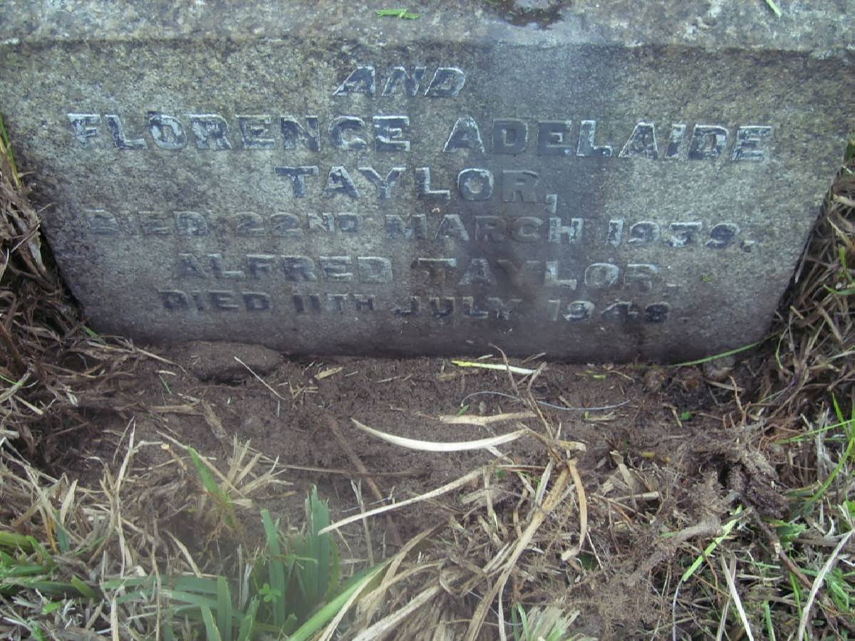 TAYLOR Alfred -1948 &amp; Florence Adelaide -1939