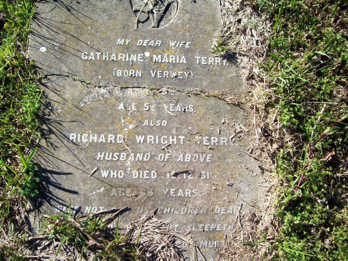 TERRY Richard Wright -1931 &amp; Catharine Maria VERWEY -19??