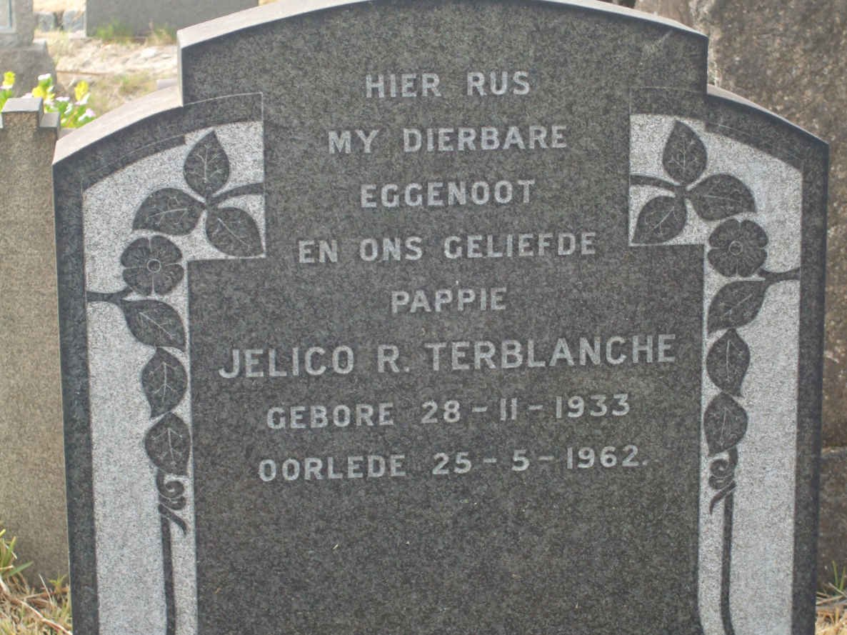 TERBLANCHE Jelico R. 1933-1962