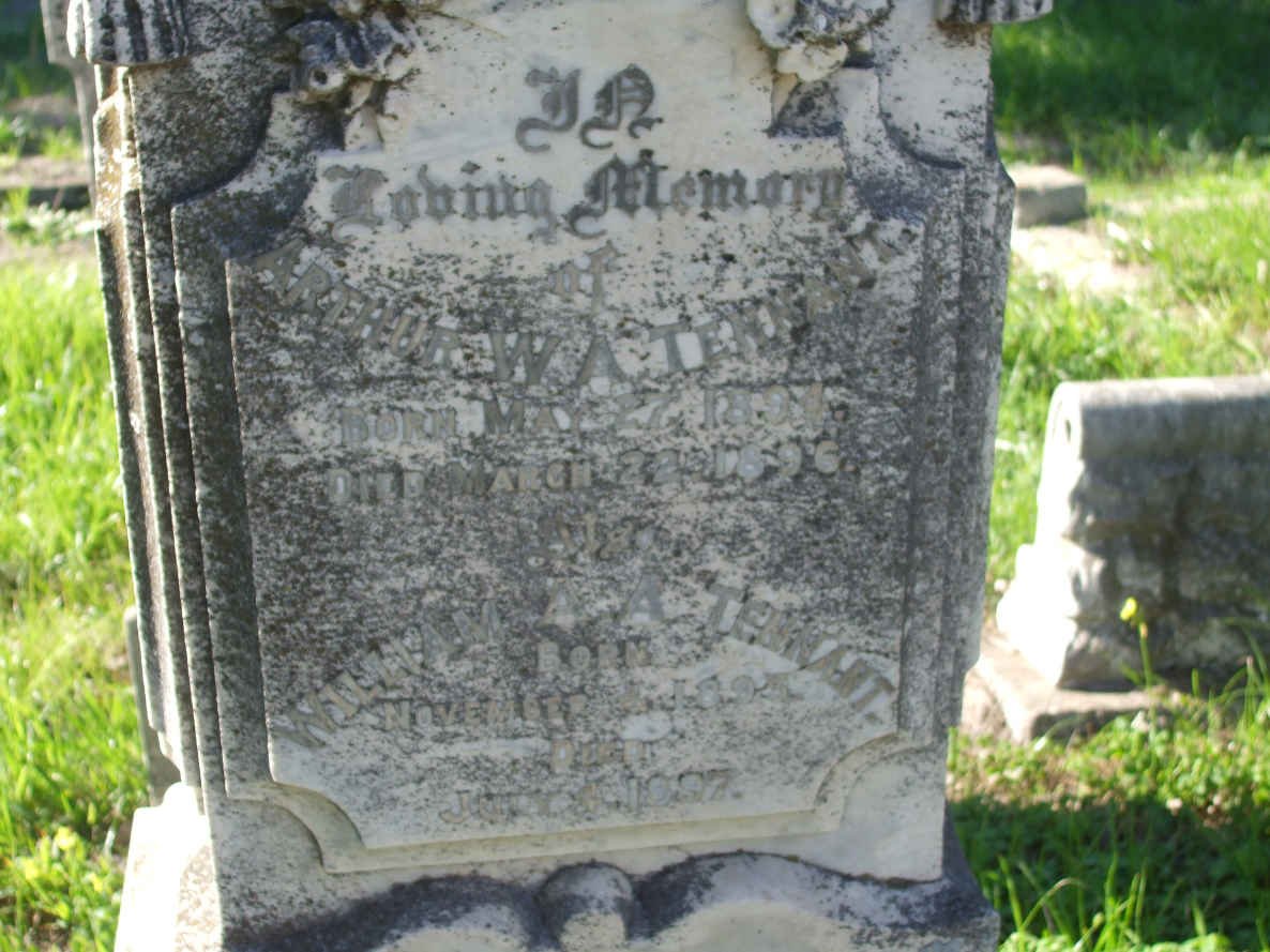 TENNANT Arthur W.A. 189?-1896 :: TENNANT William M. A.A. 1894-1897