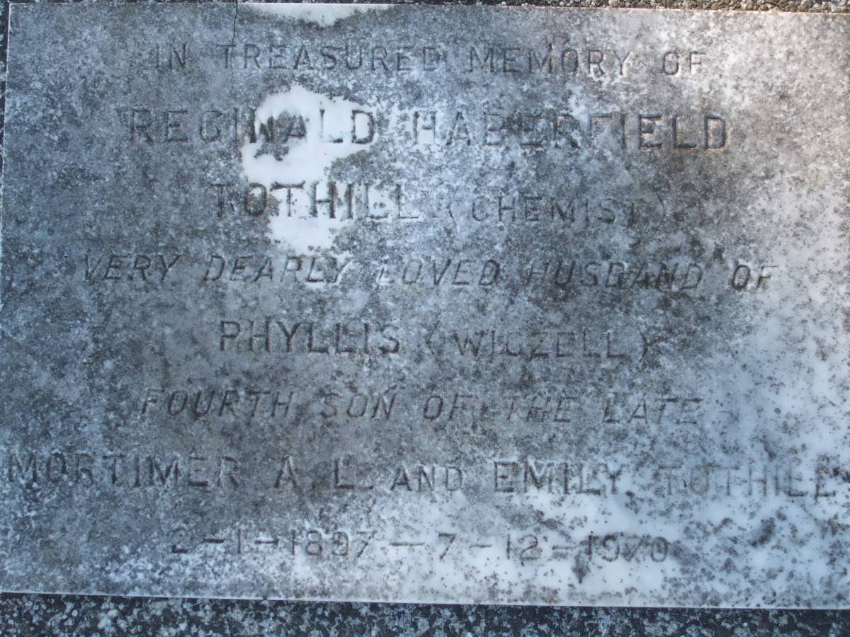 TOTHILL Reginald Haberfield 1897-1970