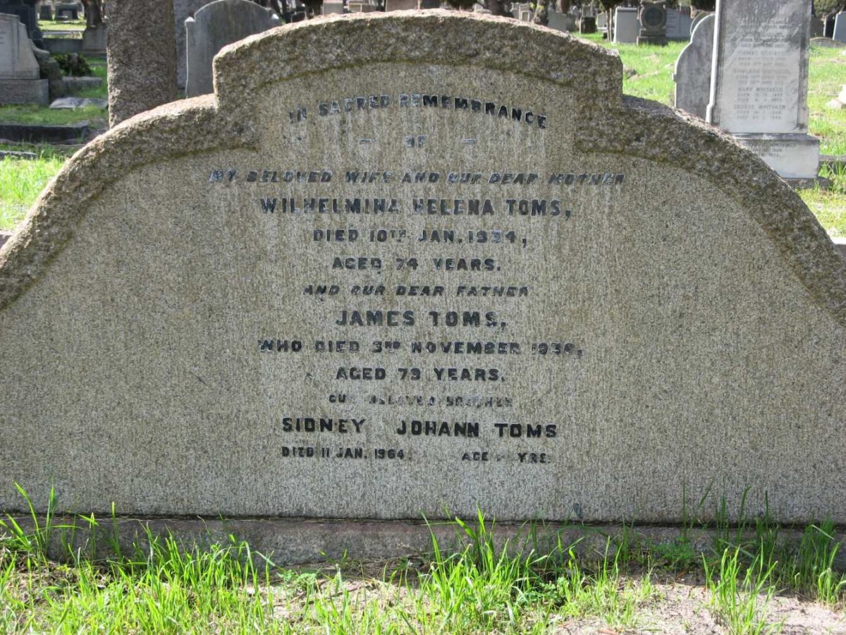 TOMS James -1936 &amp; Wilhelmina Helena -1934 :: TOMS Sidney Johann -1964