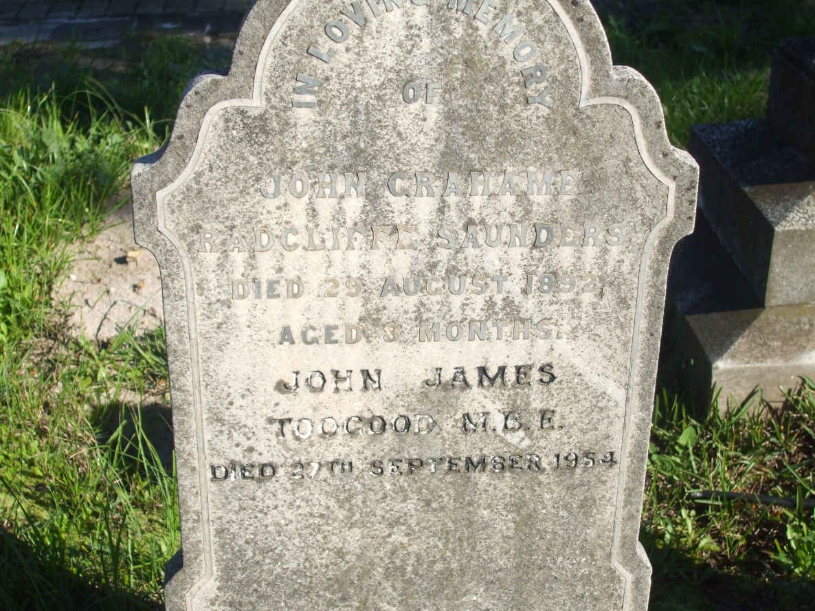 TOOGOOD John James  -1954 :: SAUNDERS John Grahame Radcliffe -1892 