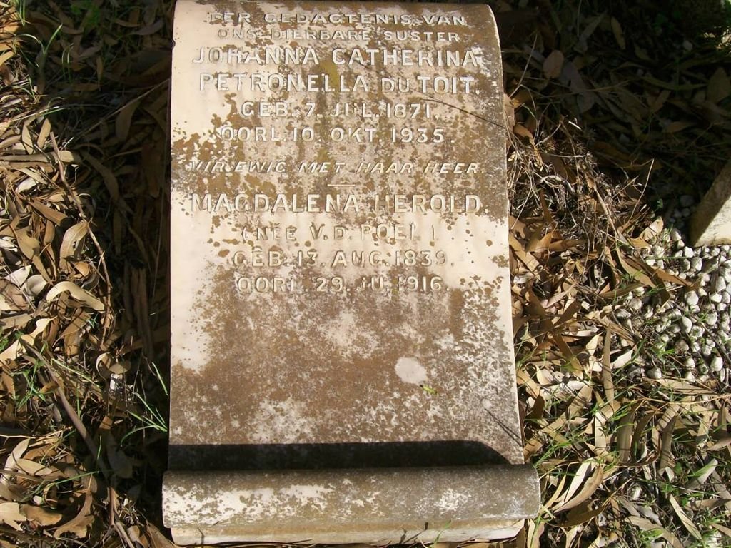 TOIT Johanna Catharina Petronella, du 1871-1945