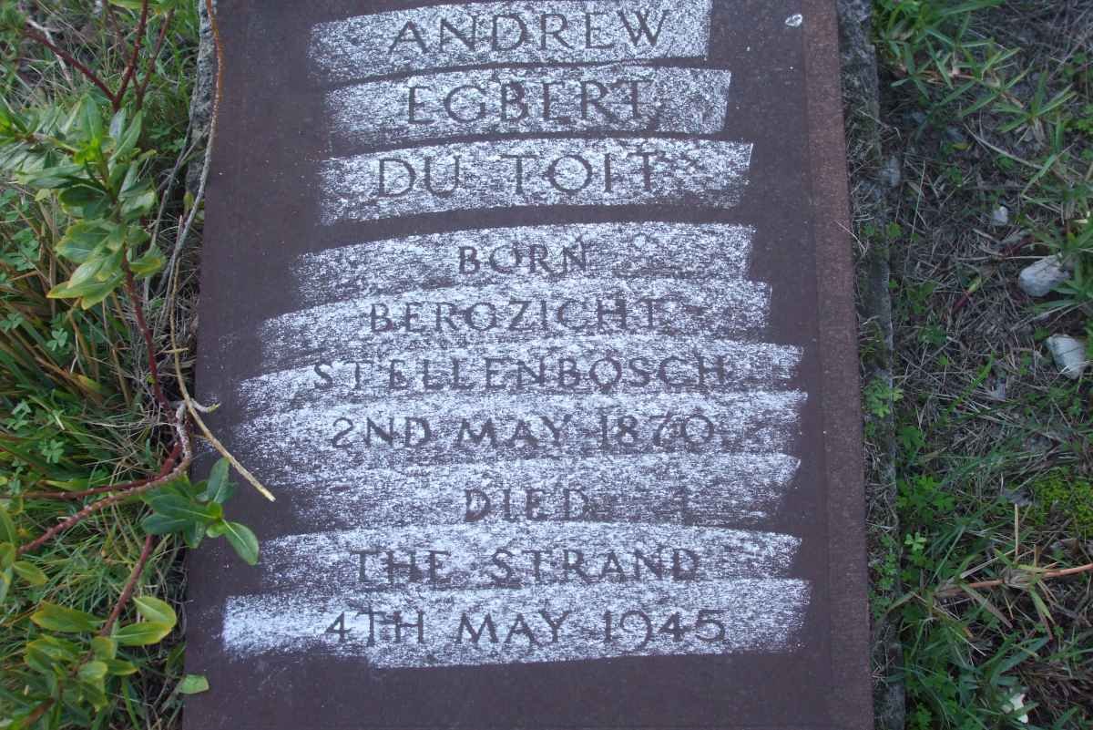TOIT Andrew Egbert, du 1870-1945
