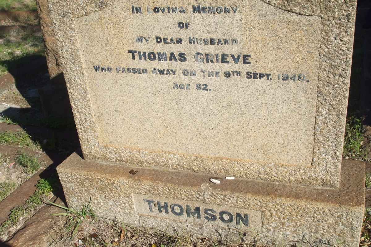 THOMSON Thomas Grieve -1940