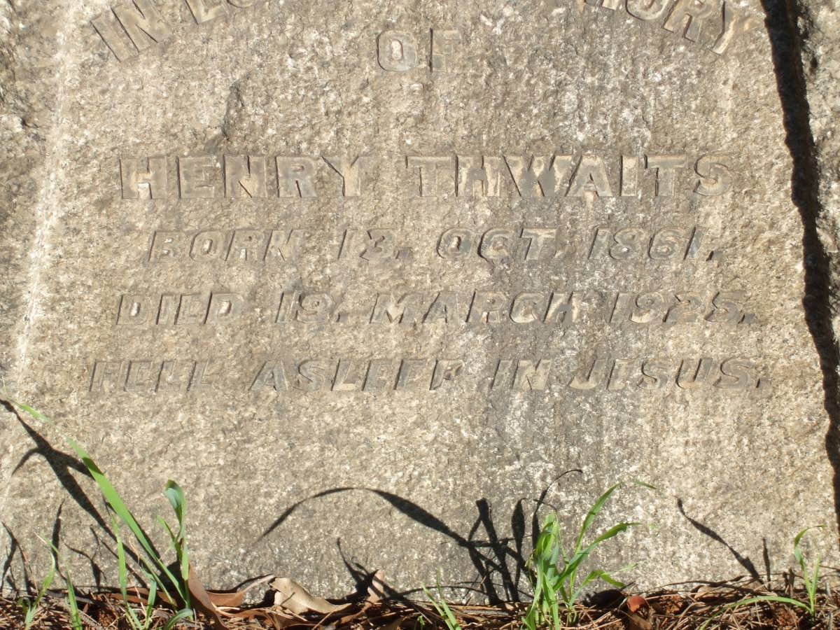 THWAITS Henry 1861-1925