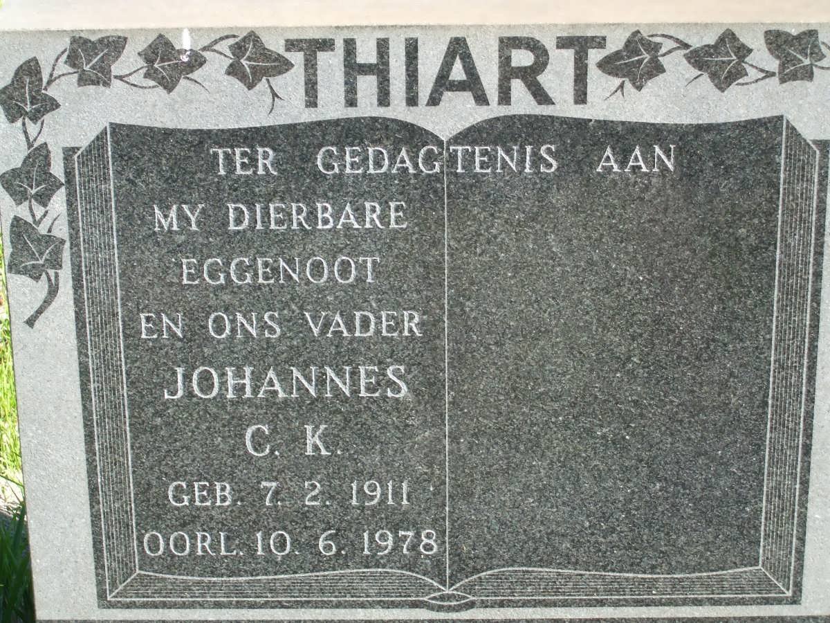 THIART Johannes C.K. 1911-1978
