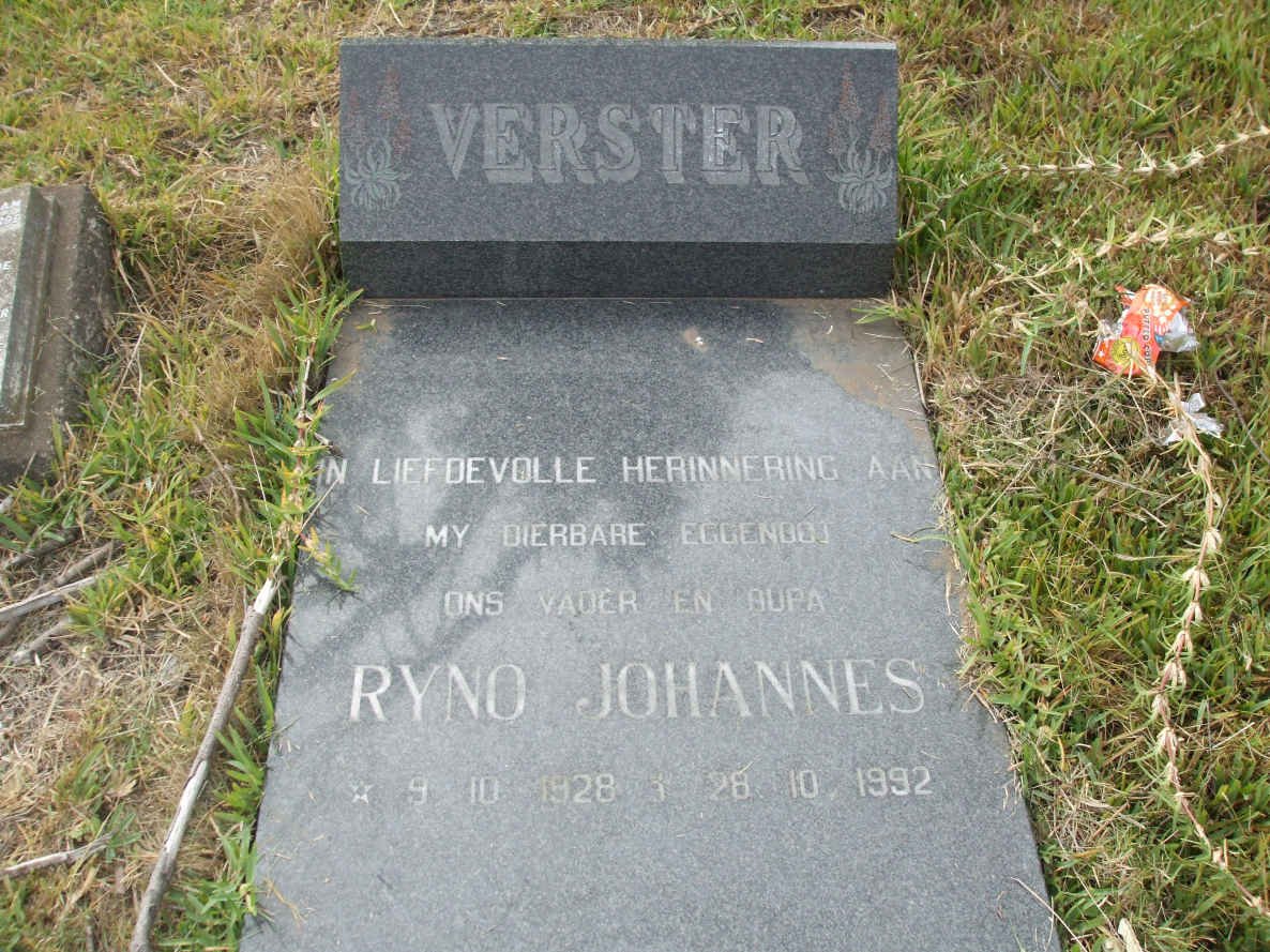 VERSTER Ryno Johannes 1928-1992