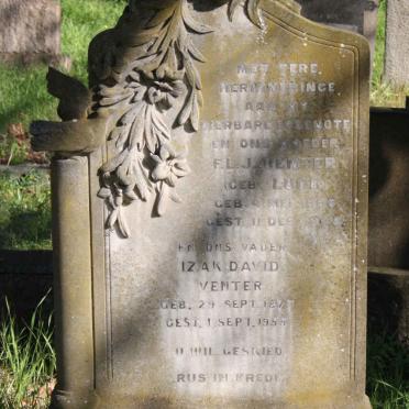 VENTER Izak David 1877-1955 &amp; F.L.J. LUCK 1896-1948