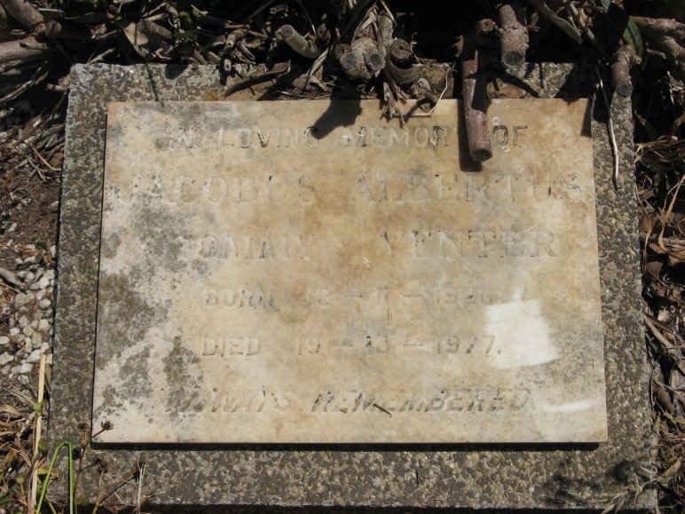 VENTER Jacobus Albertus ?  19??-1977