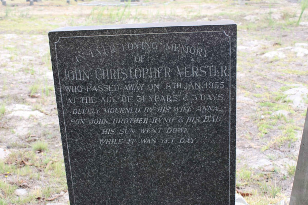 VERSTER John Christopher -1955
