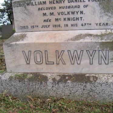 VOLKWYN William Henry Daniel -1918