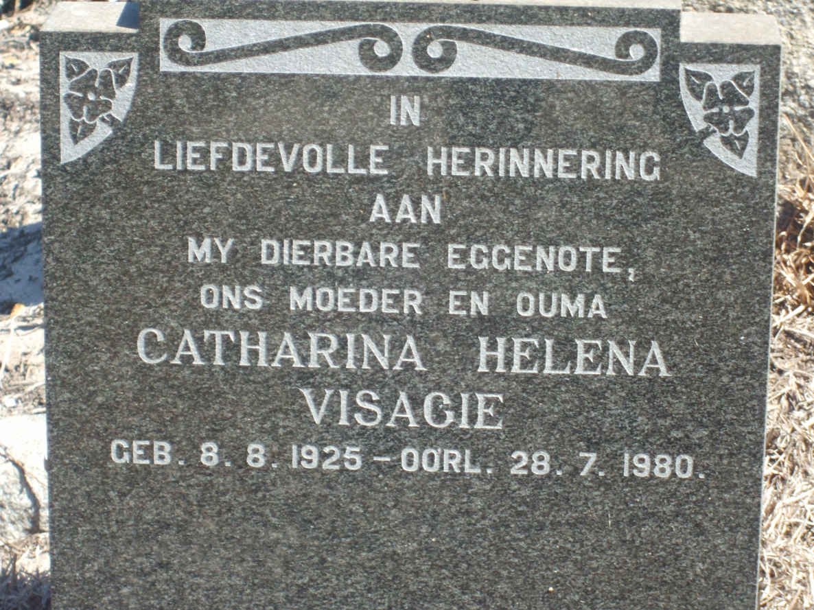 VISAGIE Catharina Helena 1925-1980
