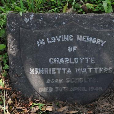 WATTERS Charlotte Henrietta nee SCHOLTZ -1949