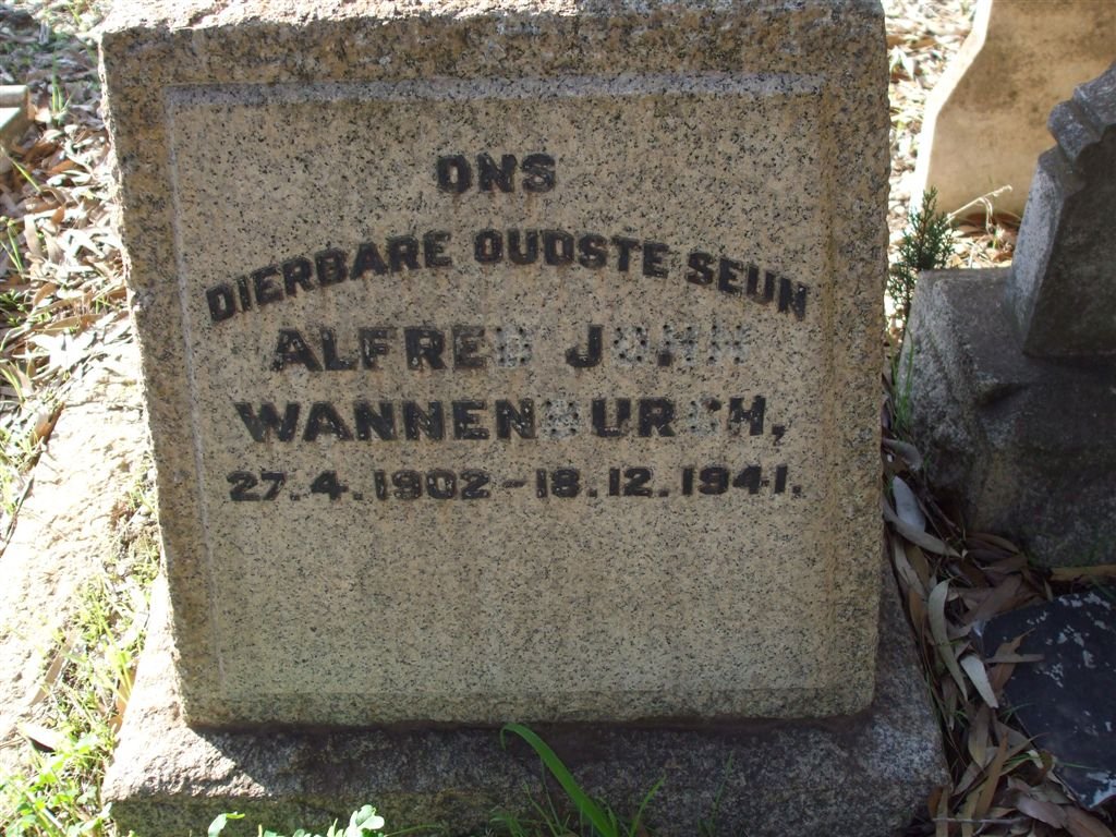WANNENBURGH  Alfred Johan 1902-1941