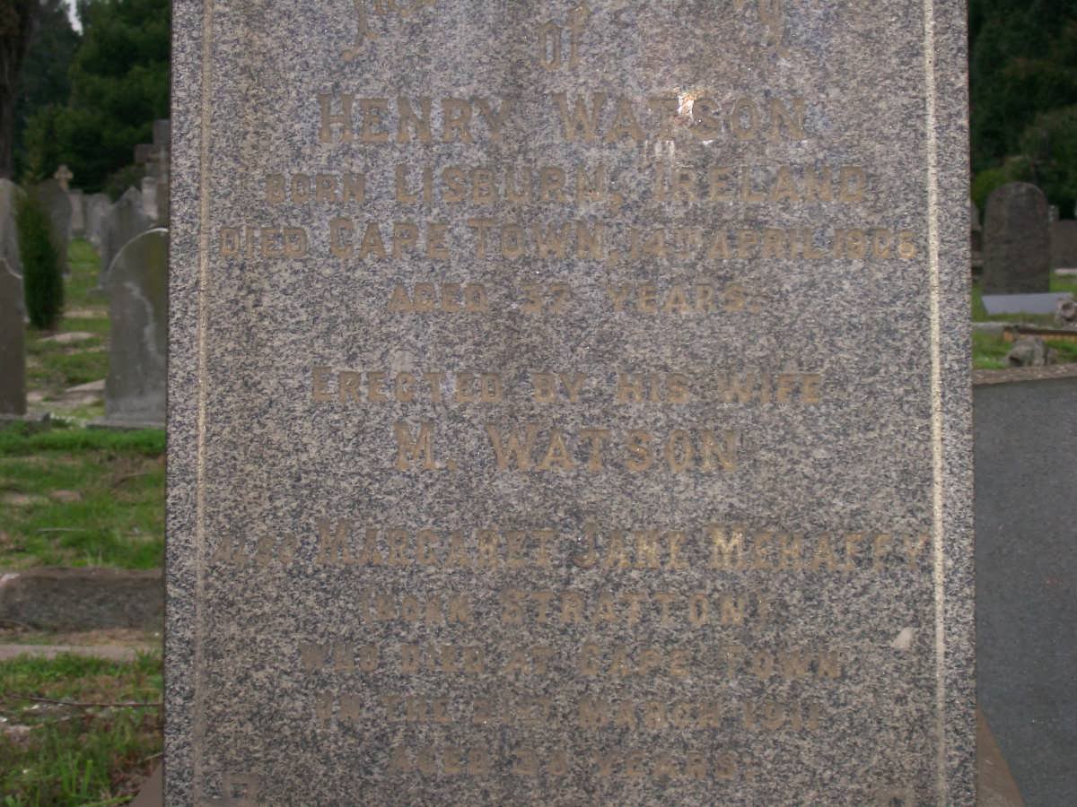 WATSON Henry ?? :: McHAPPY Margaret Jane nee STRATTON -1911