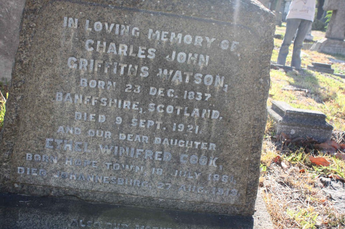 WATSON Charles John Griffiths 1837-1921 :: COOK Ethel Winifred 1881-1919