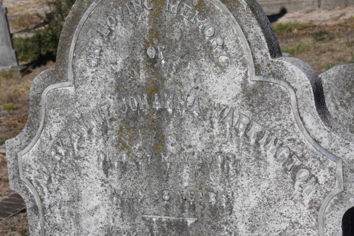 WARRINGTON Mary Annie Johanna -1903