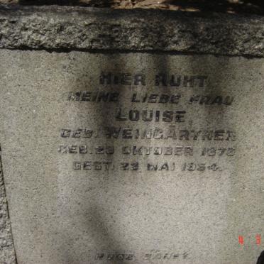 WERNICKE Louise nee WEINGARTNER 1876-1954