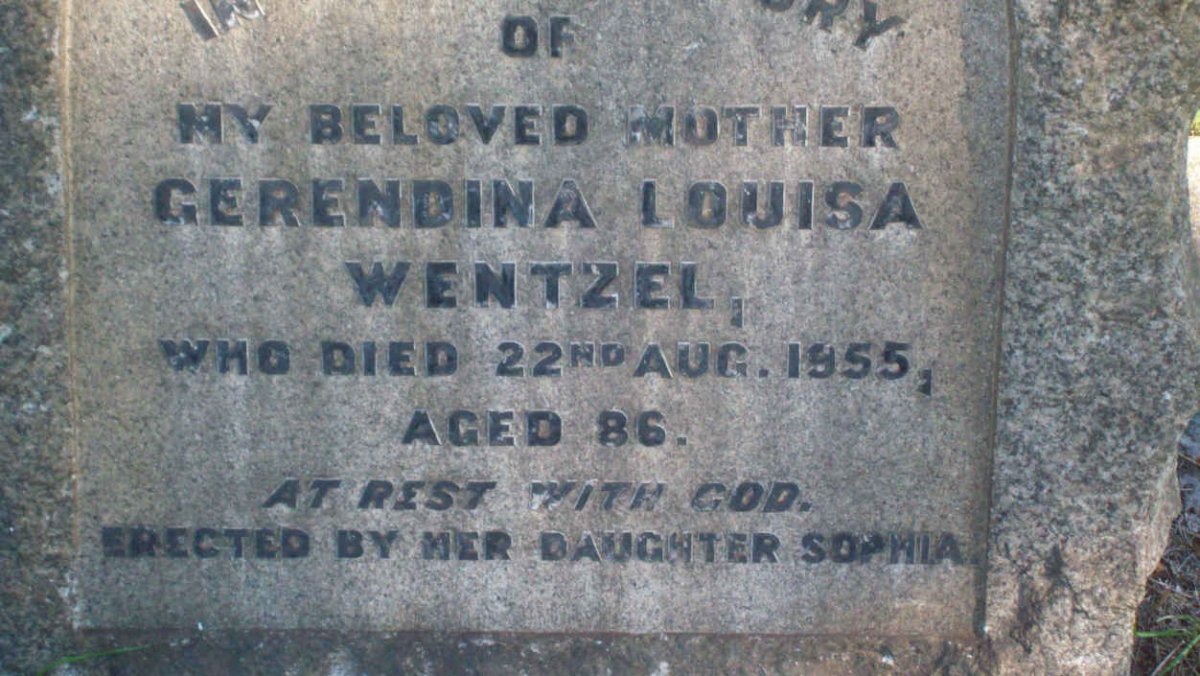 WENTZEL Gerendina Louisa  -1955 