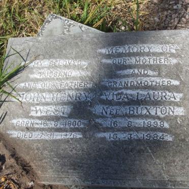 WEST John Henry 1900-1976 &amp; Vida Laura BUXTON 1898-1984
