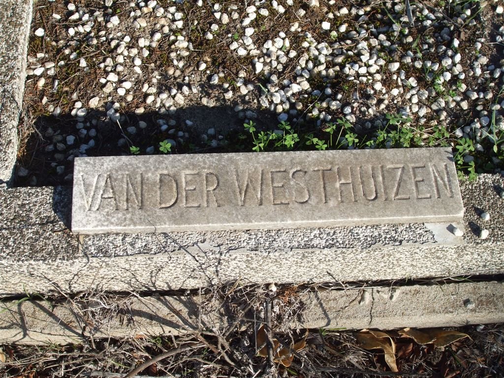 WESTHUIZEN, van der