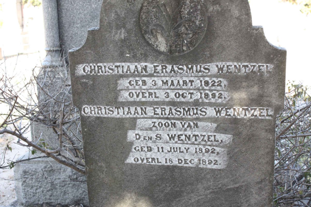 WENTZEL Christiaan Erasmus 1822-1892 :: WENTZEL Christiaan Erasmus 1892-1892