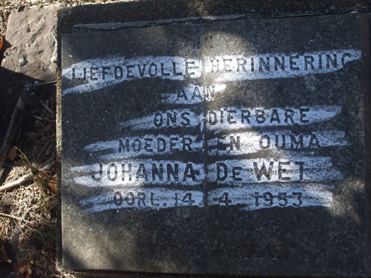 WET Johanna, de -1953