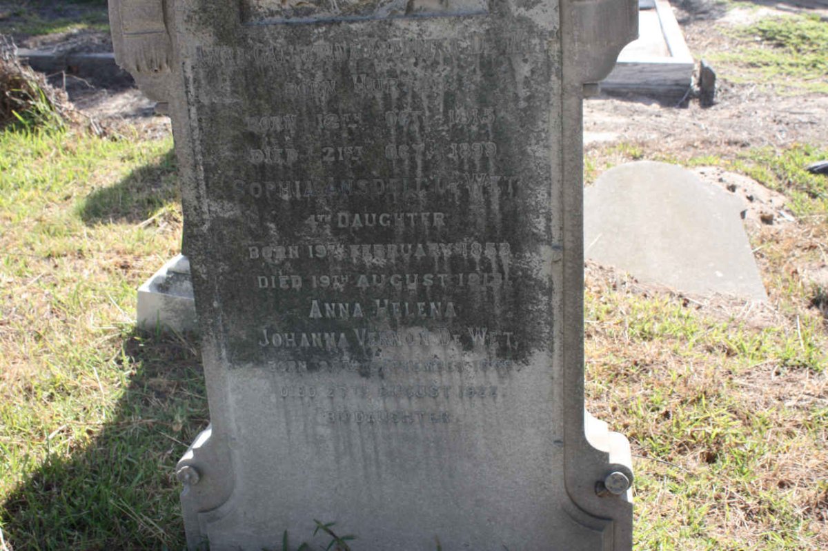 WET Sophia Ansdell, De 185?-191?