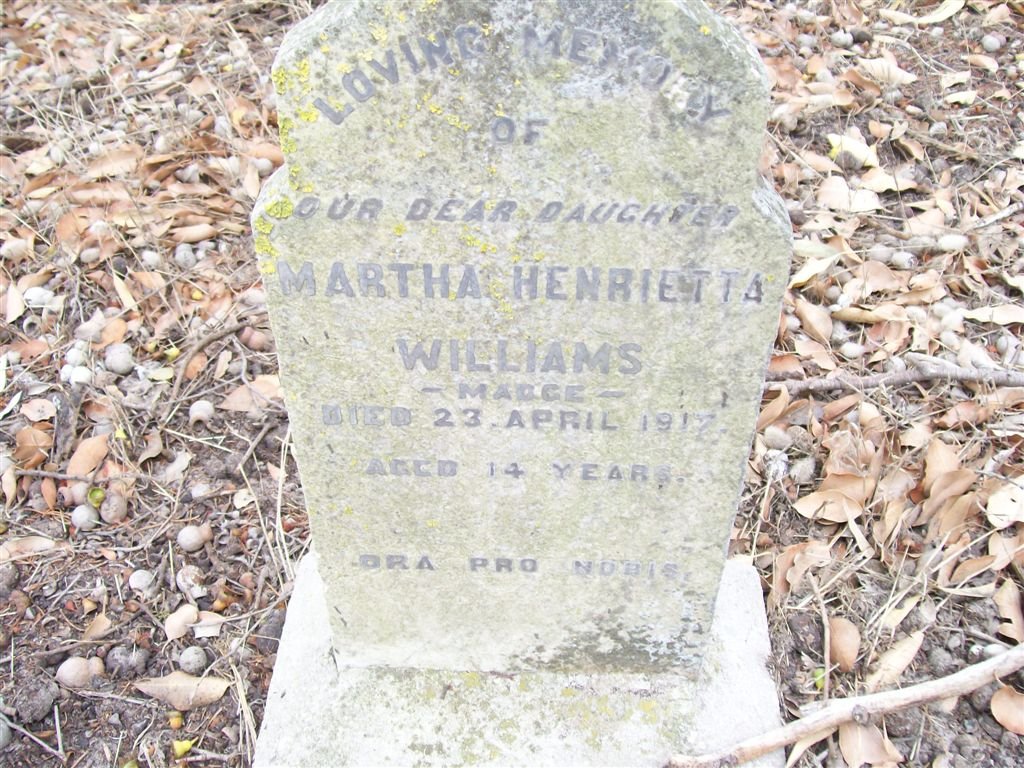 WILLIAMS Martha Henriette -1917