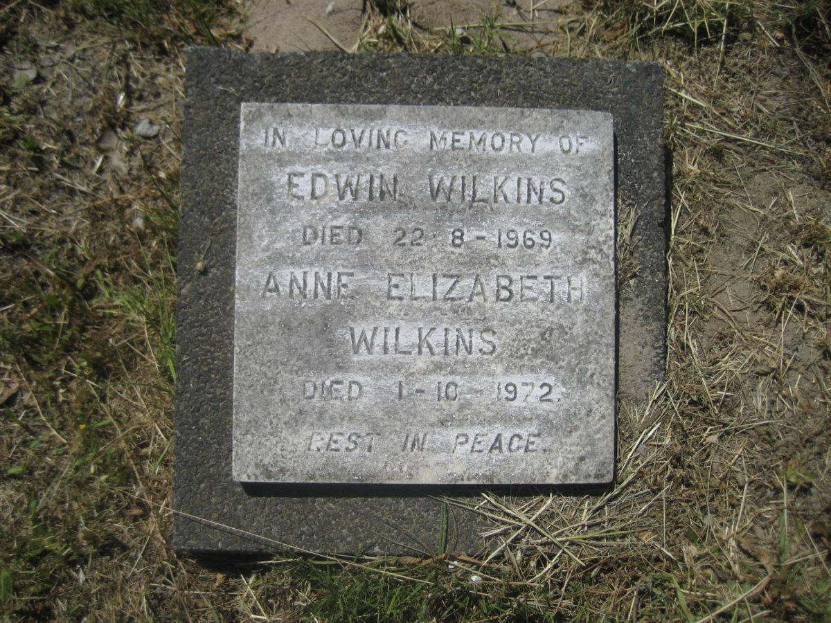WILKINS Edwin -1969 &amp; Anne Elizabeth -1972