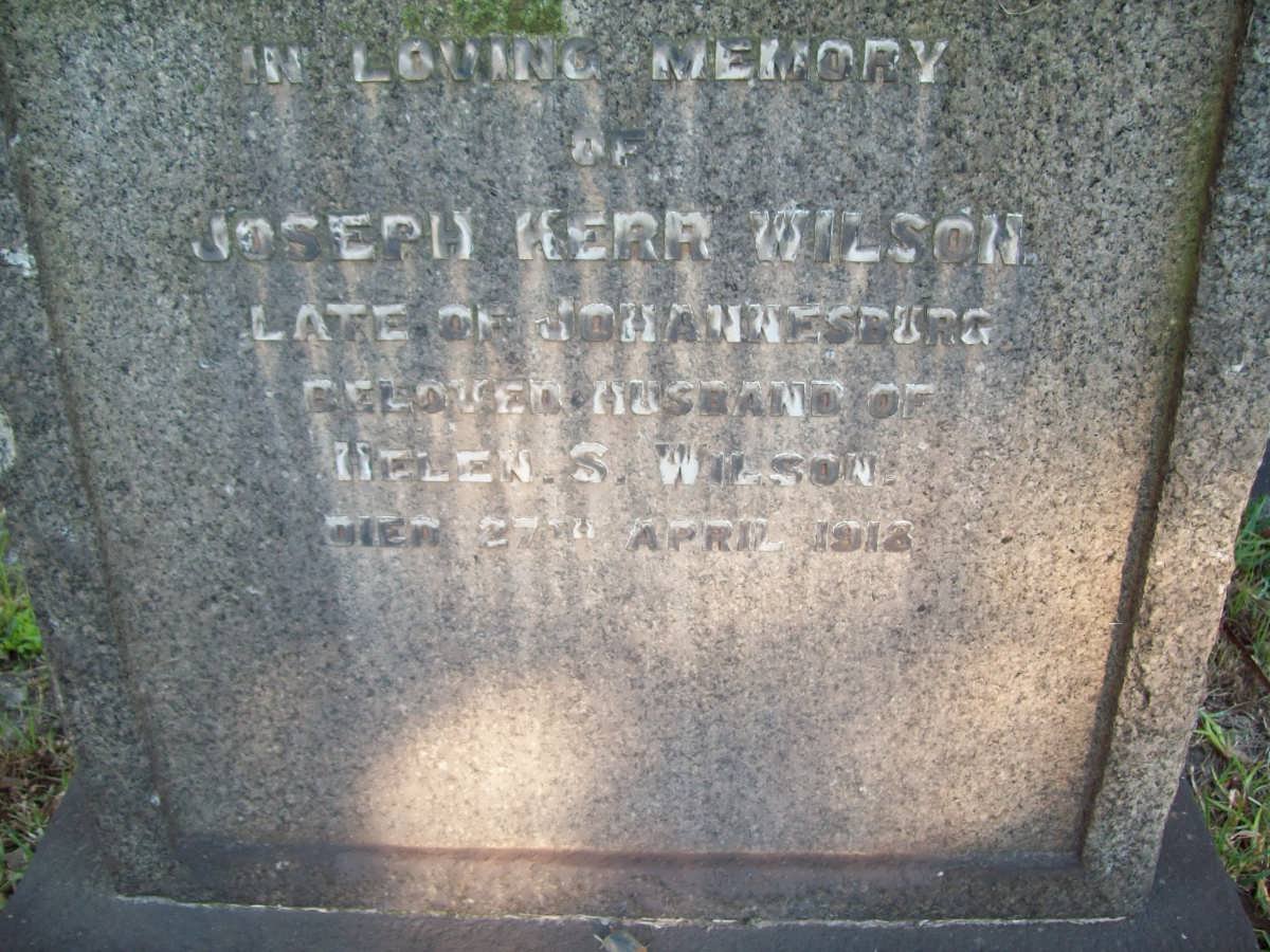 WILSON Joseph Kerr -1918