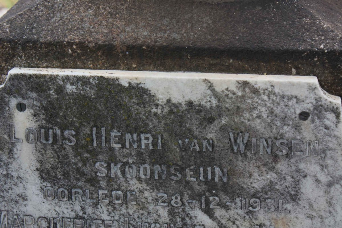 WINSEN Louis Henri, van -1931