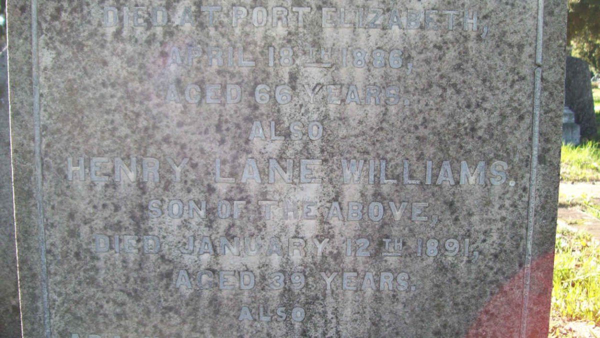 WILLIAMS Henry Lane -1891